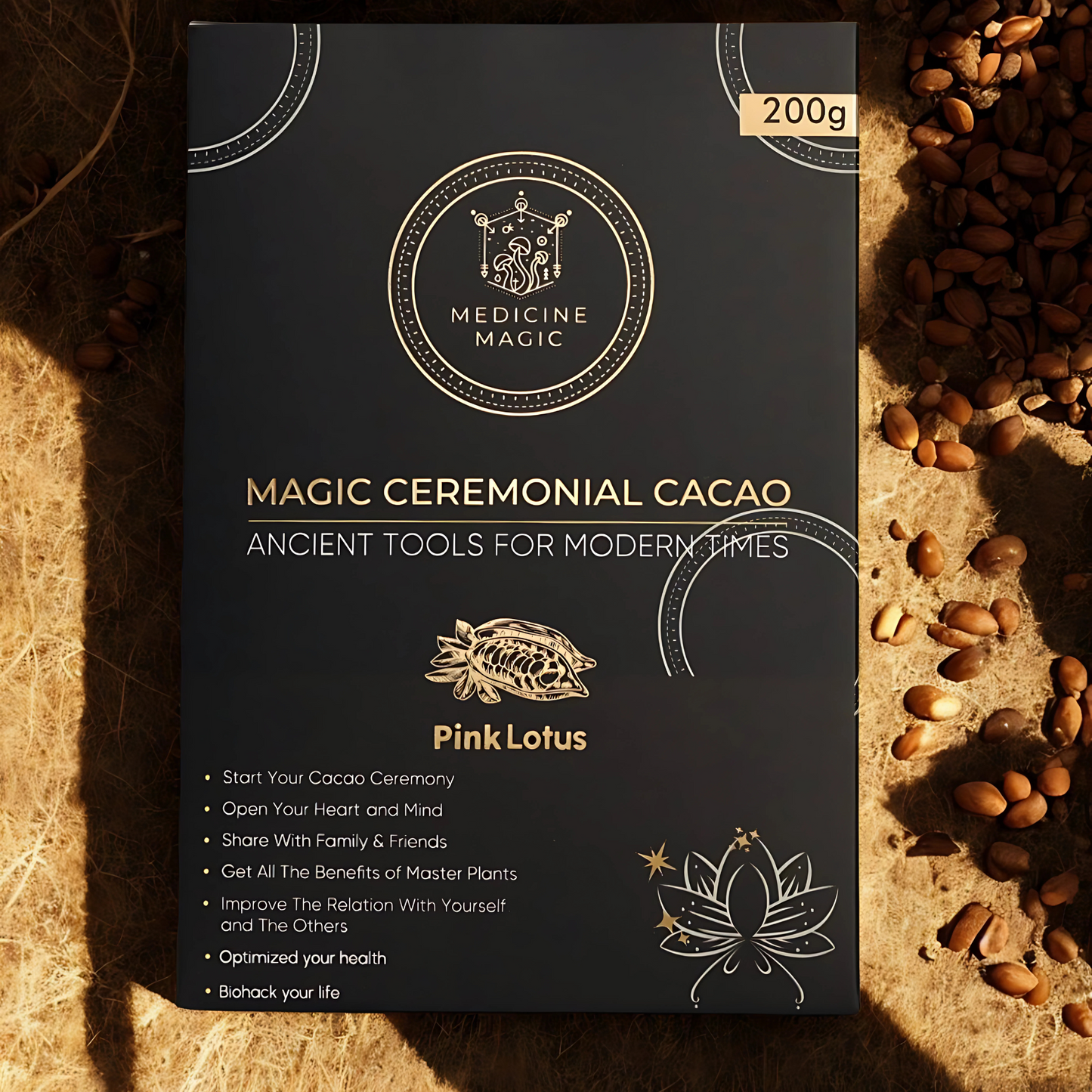 Ceremonial Grade Cacao Pink Lotus (nelumbo nucifera) Extract 50:1