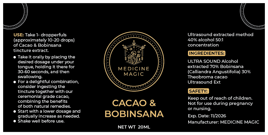 Cacao & Bobinsana Botanical Drops – Amazonian Ceremonial Blend