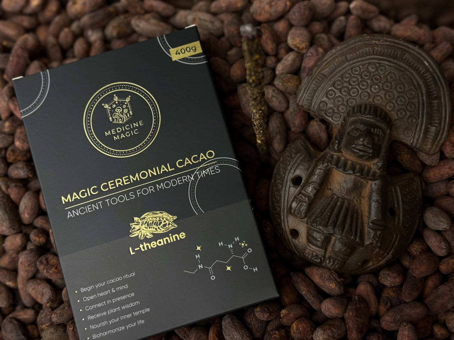 Ceremonial Cacao Paste L-Theanine Extract