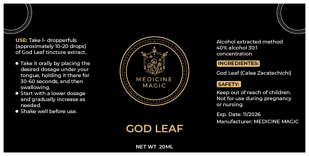 God Leaf Botanical Drops – Calea zacatechichi Extract