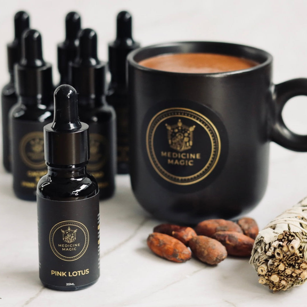 Ceremonial Cacao Paste Pink Lotus (nelumbo nucifera) Extract 50:1