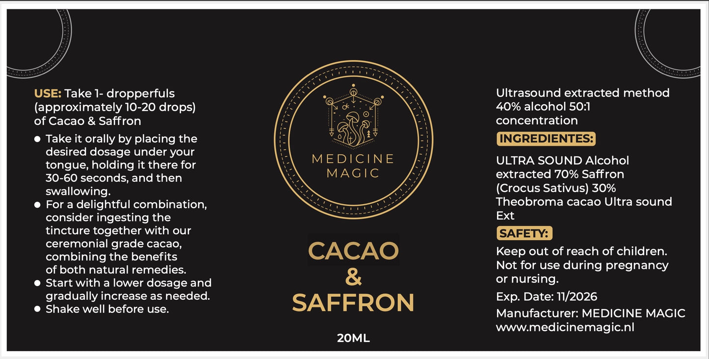Cacao & Saffron Botanical Drops 20ml