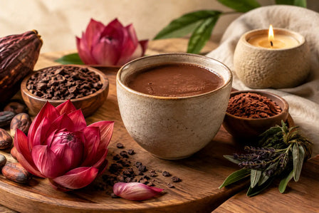 Red Lotus Ceremonial Cacao for Evening Rituals