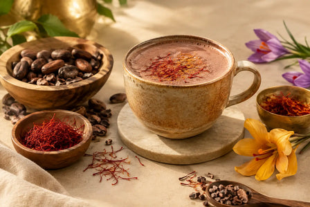Ceremonial Cacao Saffron for Golden Rituals