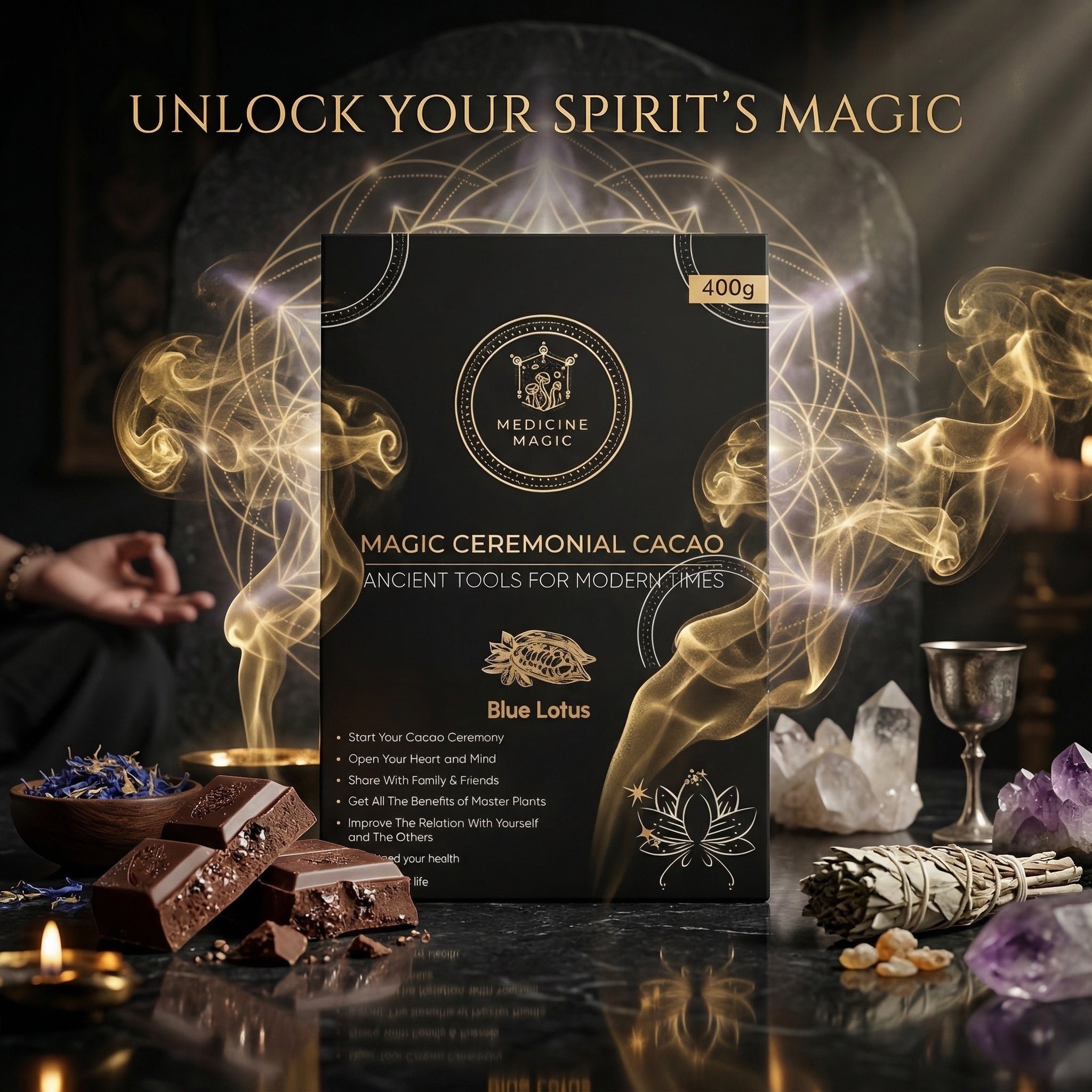 Blue Lotus Ceremonial Cacao: Benefits, Ritual, and Ancient Wisdom