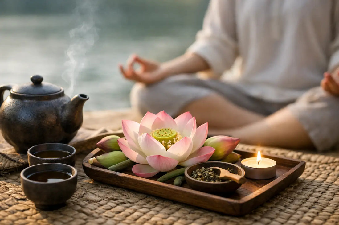 How a Lotus Tea Ritual Before Meditation Helps