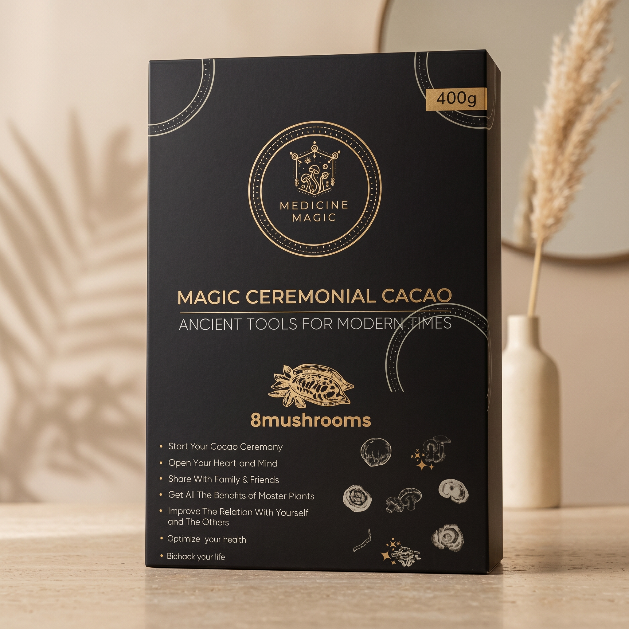 Ceremonial Cacao 8 Mushrooms – A Grounded Daily Ritual