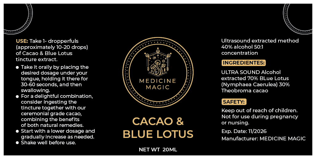 Cacao Extract & Blue Lotus Tincture 20ml