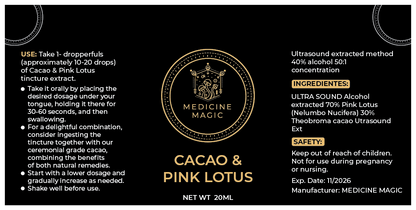 Cacao Extract & Pink Lotus (Nelumbo Nucifera) Tincture 20ml
