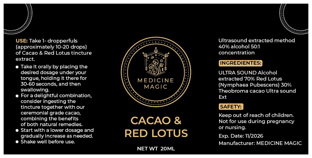 Cacao Extract & Red Lotus(Nymphaea Pubescens) Tincture 20ml