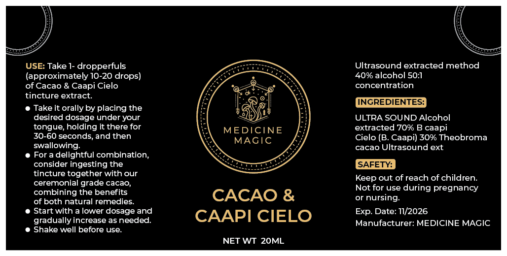 Cacao Extract & B. Caapi Cielo Tincture 20ml