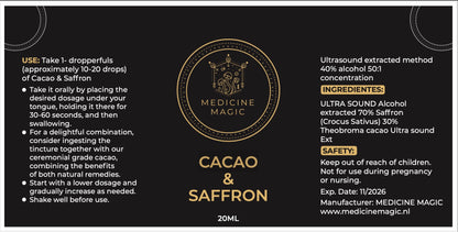 Cacao & Saffron Botanical Drops 20ml