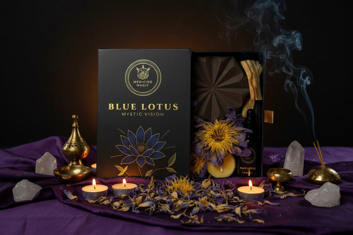 Blauer Lotus Zeremonie-Ritual-Set – Komplettes Lotus-Zeremonie-Erlebnis