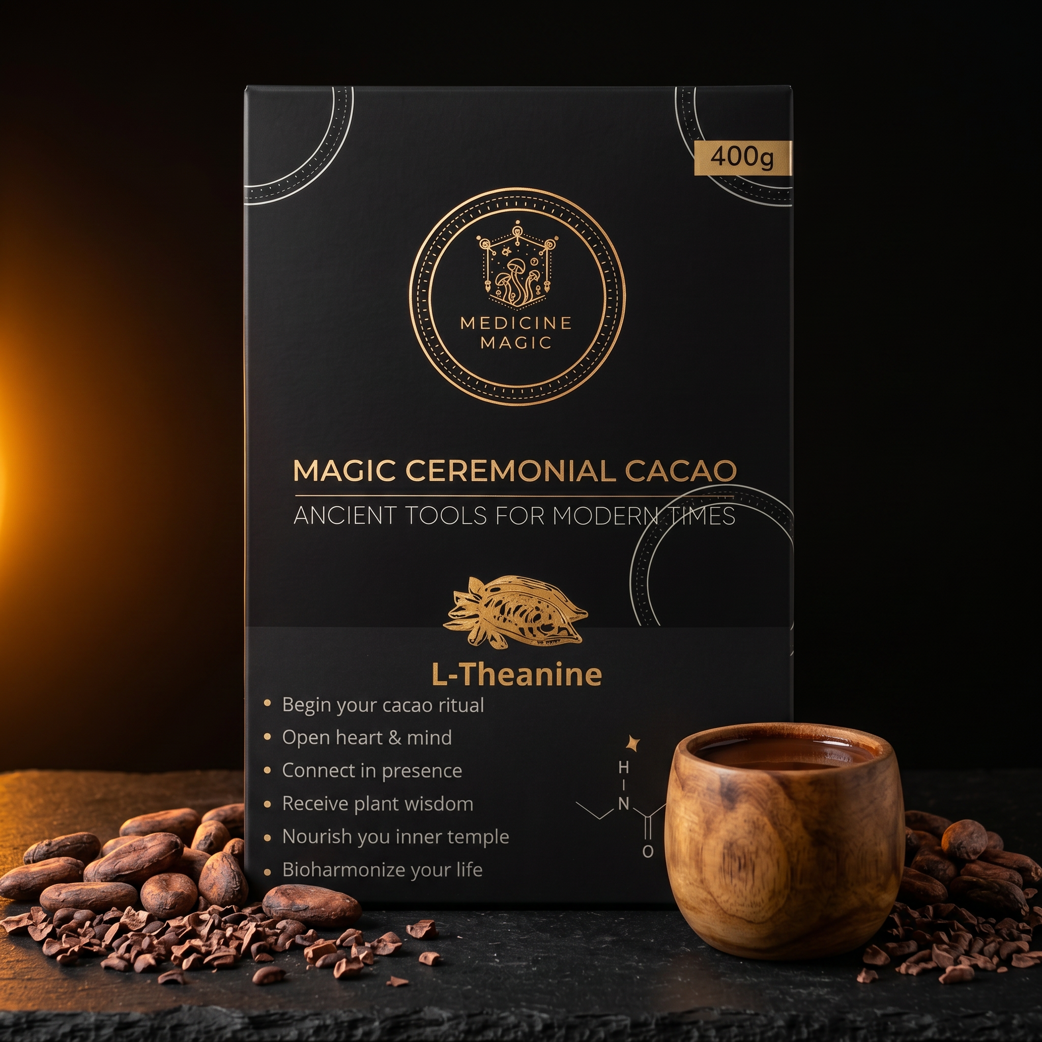 Ceremonial Cacao L-Theanine – Calm Focus Ritual