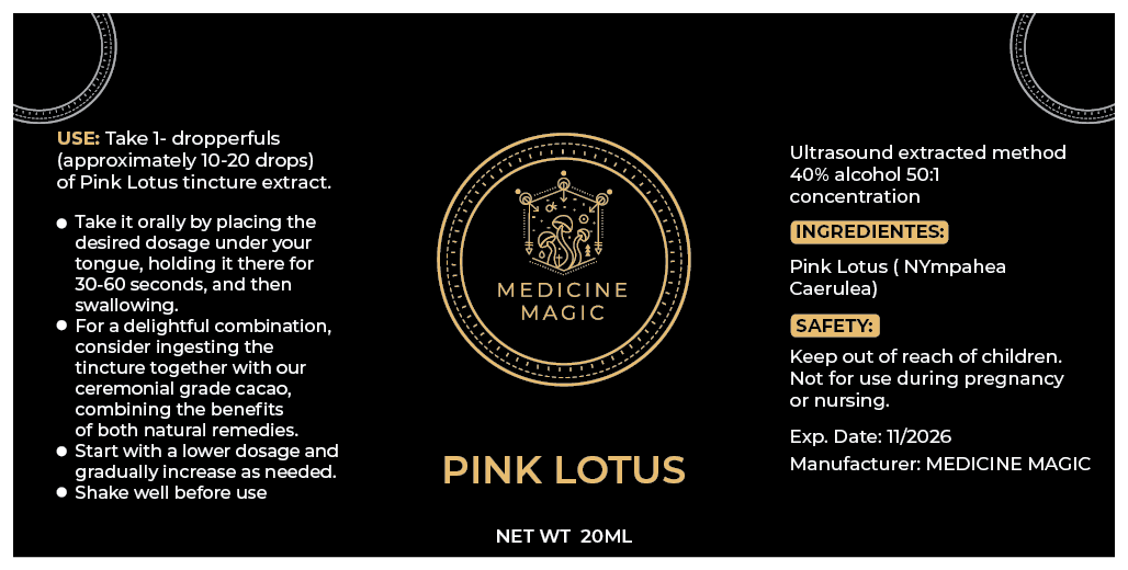 Pink Lotus (Nelumbo Nucifera) 50:1 tincture 20ml