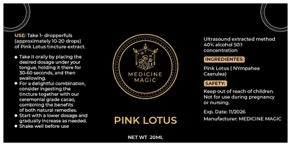 Pink Lotus (Nelumbo Nucifera) 50:1 tincture 20ml