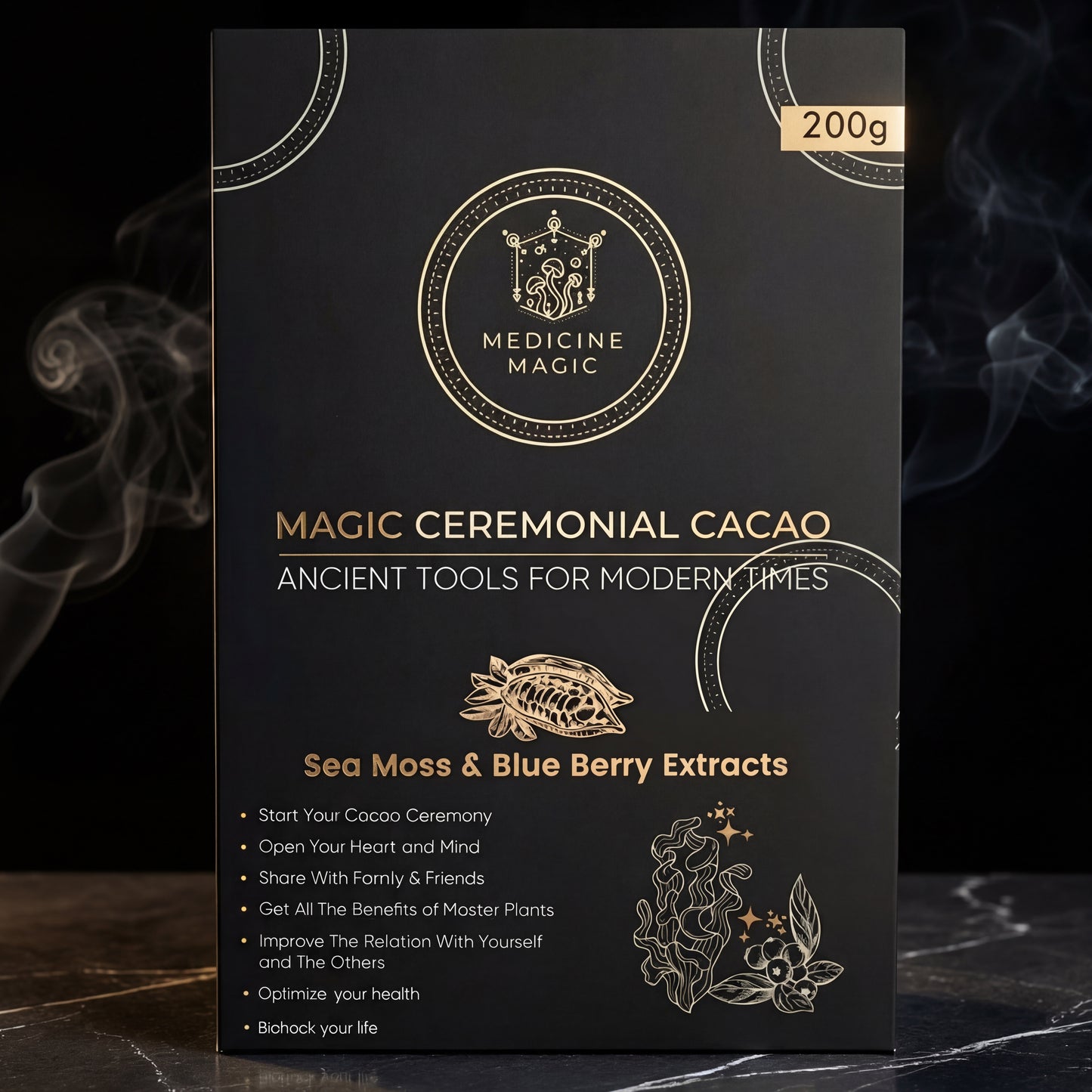 Ceremonial Cacao Sea Moss & Blueberry – Ocean-Inspired Mineral Ritual