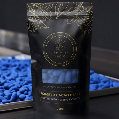 L. Mane & Guarana Infused Roasted Cacao Beans: A Celestial Fusion