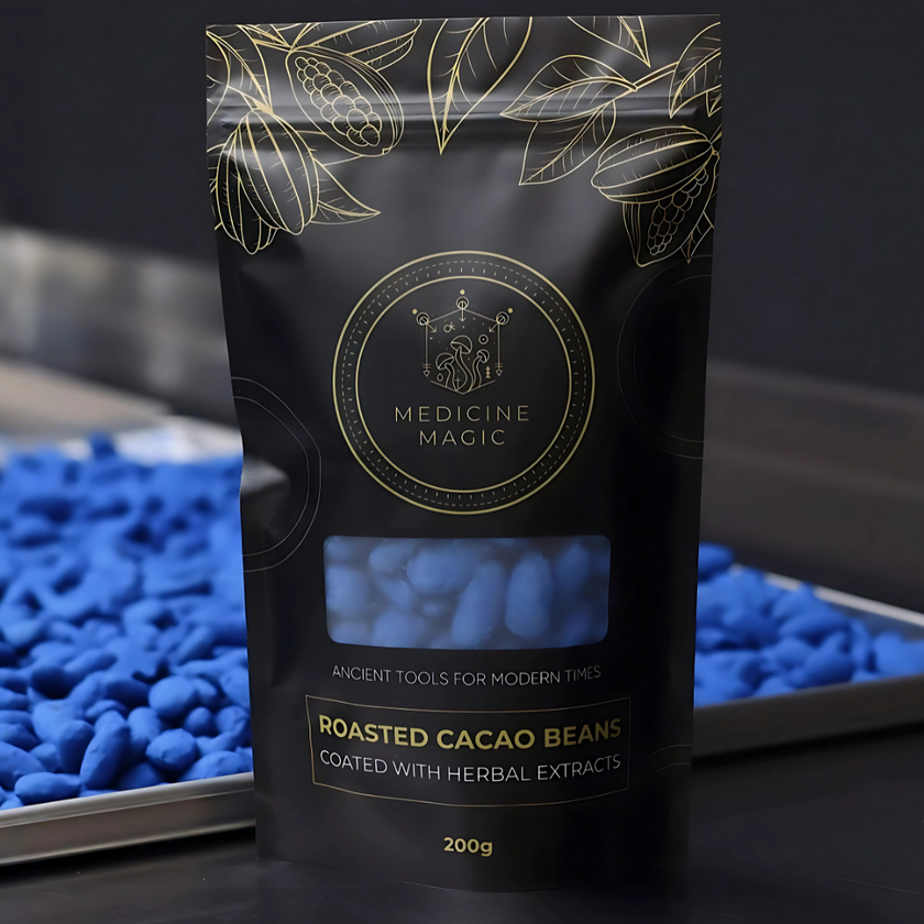 Roasted Cacao Beans – Coated with Lion's Mane & Guaraná