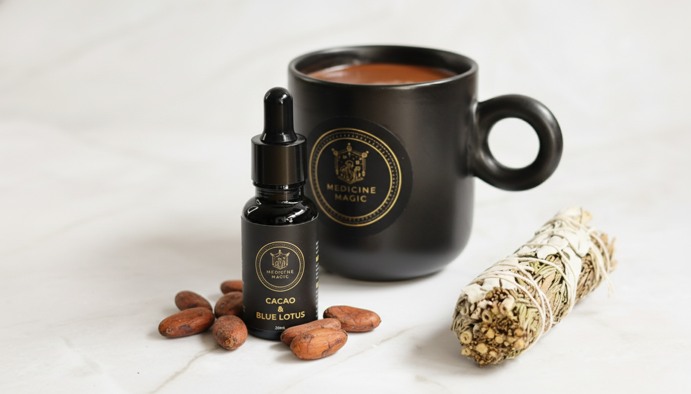 Cacao & Blue Lotus - With Cacao in Cup