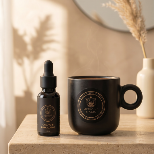 Cacao & Pink Lotus Botanical Drops – Ceremonial Blend