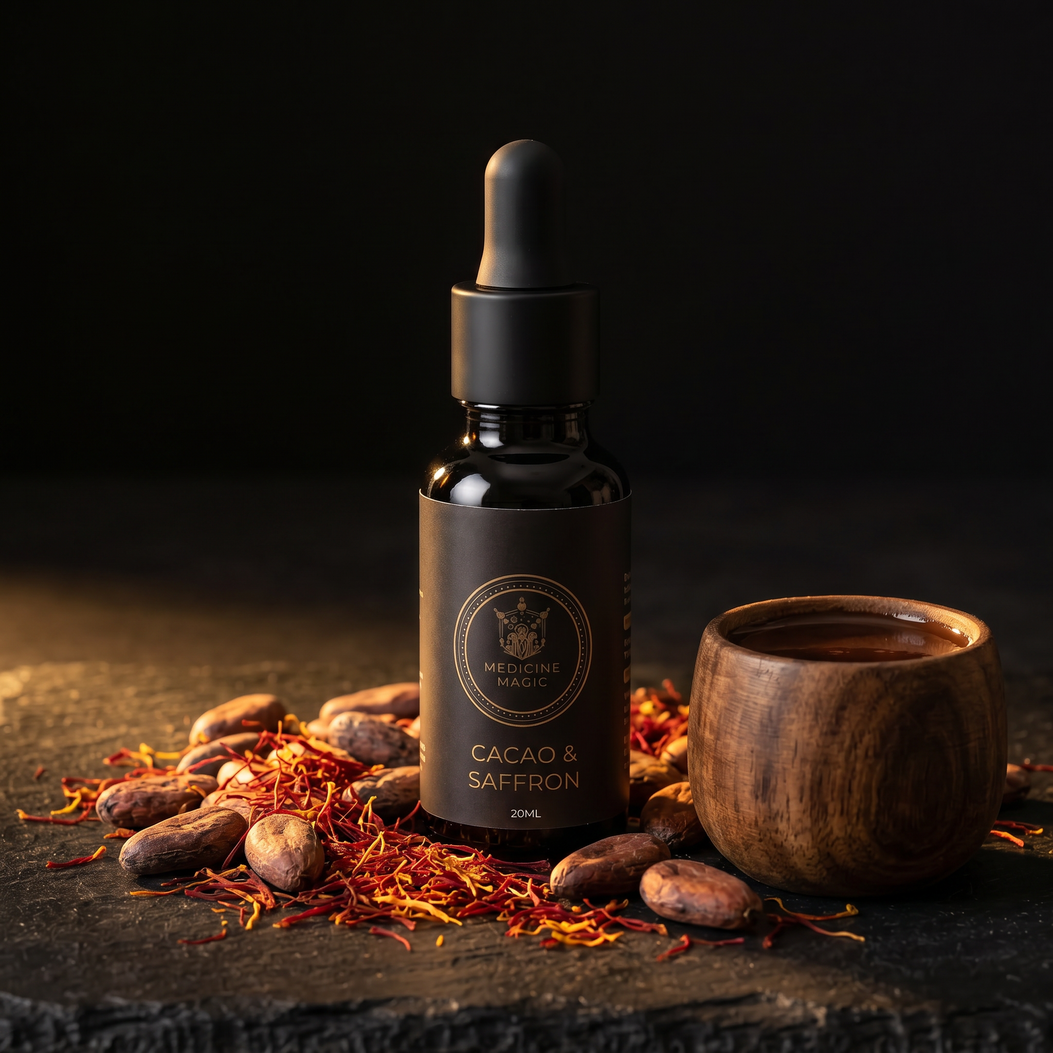 Cacao & Saffron Botanical Drops – 30/70 Ceremonial Blend