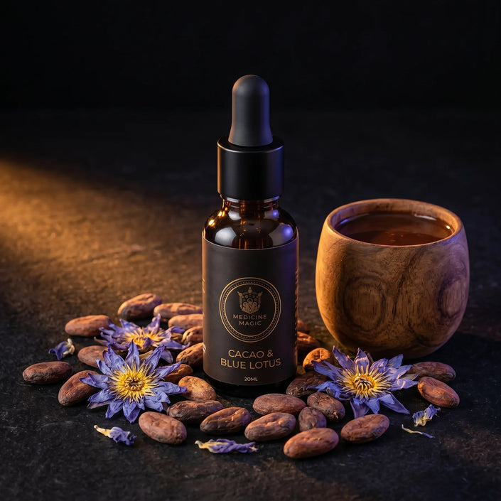 Kakao & Blauer Lotus Botanische Tropfen 50:1 – Zeremonielle Mischung