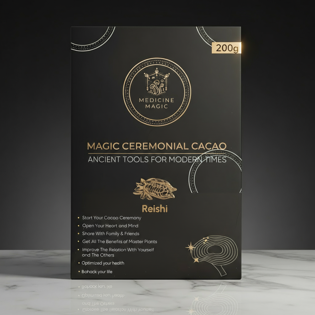 Caja Medicine Magic Ceremonial Cacao Reishi 200g
