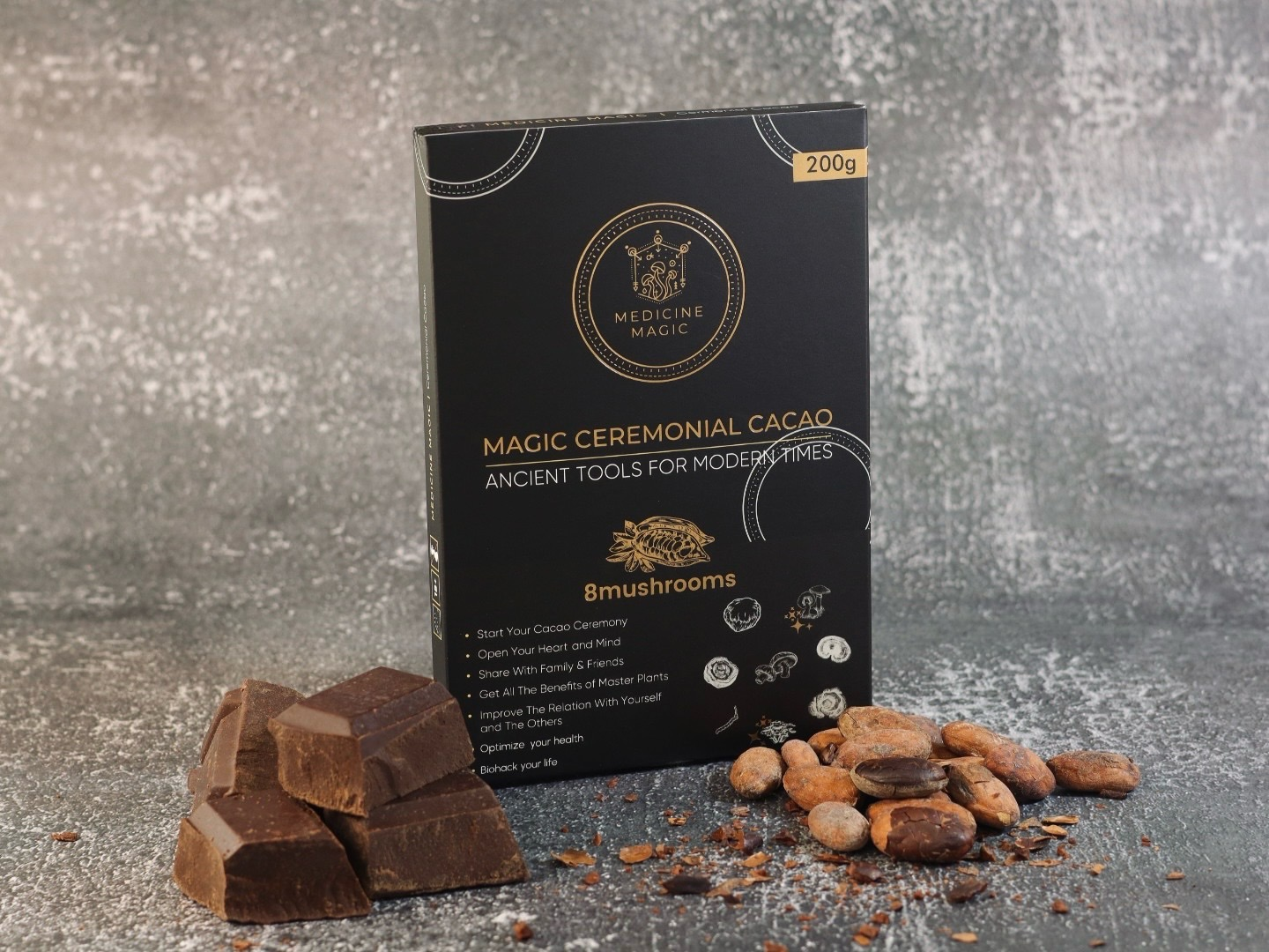 Magic Ceremonial Grade Cacao 8Mushrooms